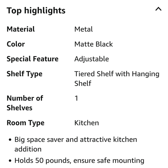 Old Dutch International Wall Mount "Bookshelf" Pot Rack w/Grid And 8 Hooks - Picture 2 of 6